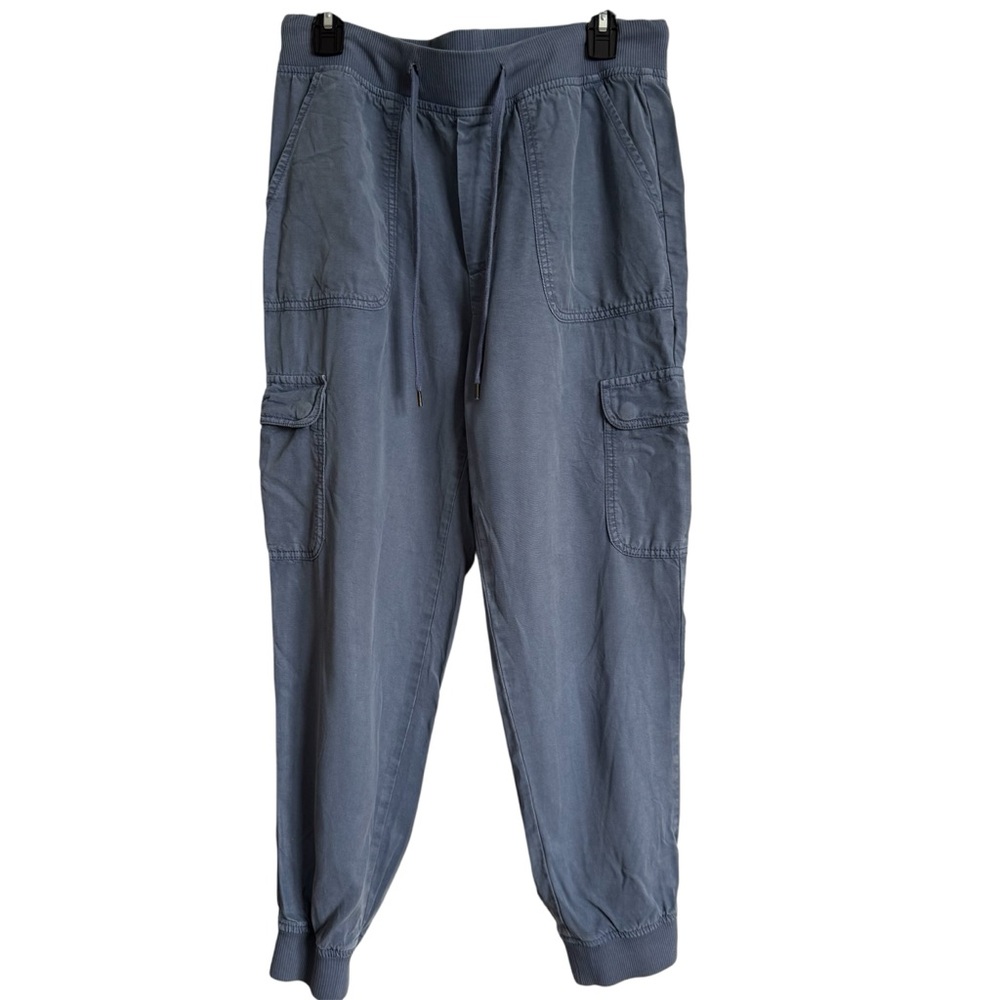 American Eagle Outfitters Slate Blue Cargo Jogger Drawstring Pants Size Medium - Picture 2 of 9